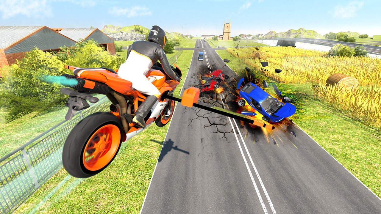 Image Flying Motorbike Driving Simulator